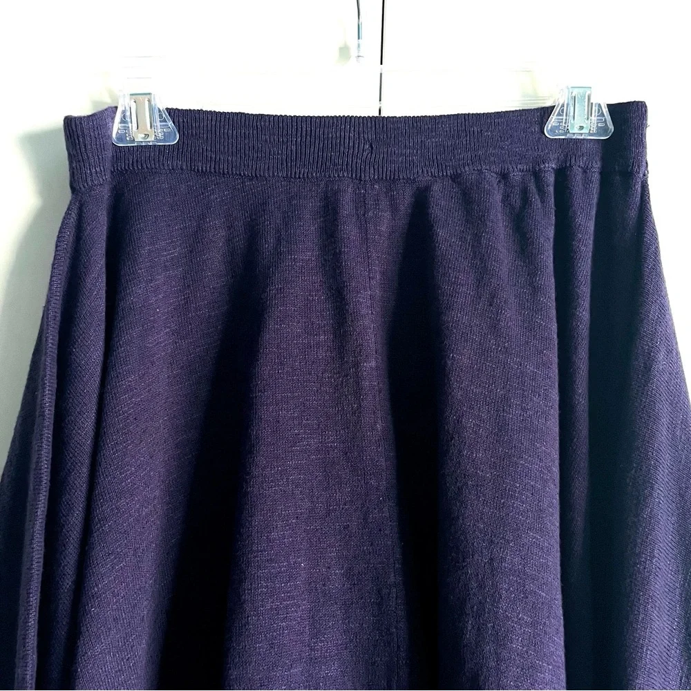 Free People Free-est Indigo Asymmetric Hem Sweater Skirt in Plummery Size M NWT